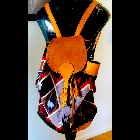 Bohemian Southwest Wool XL Backpack Bag